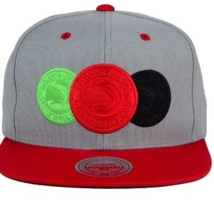 🔥 MITCHELL & NESS ATL HAWKS SNAPBACK CAP